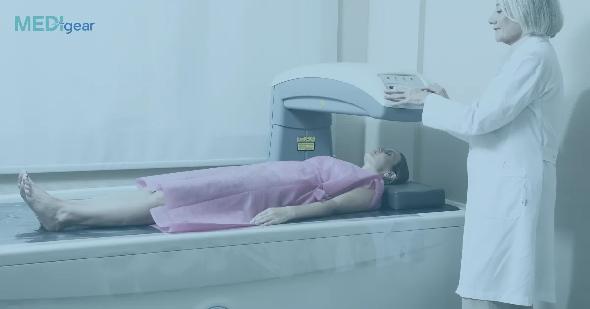 How do bone densitometers detect osteoporosis?