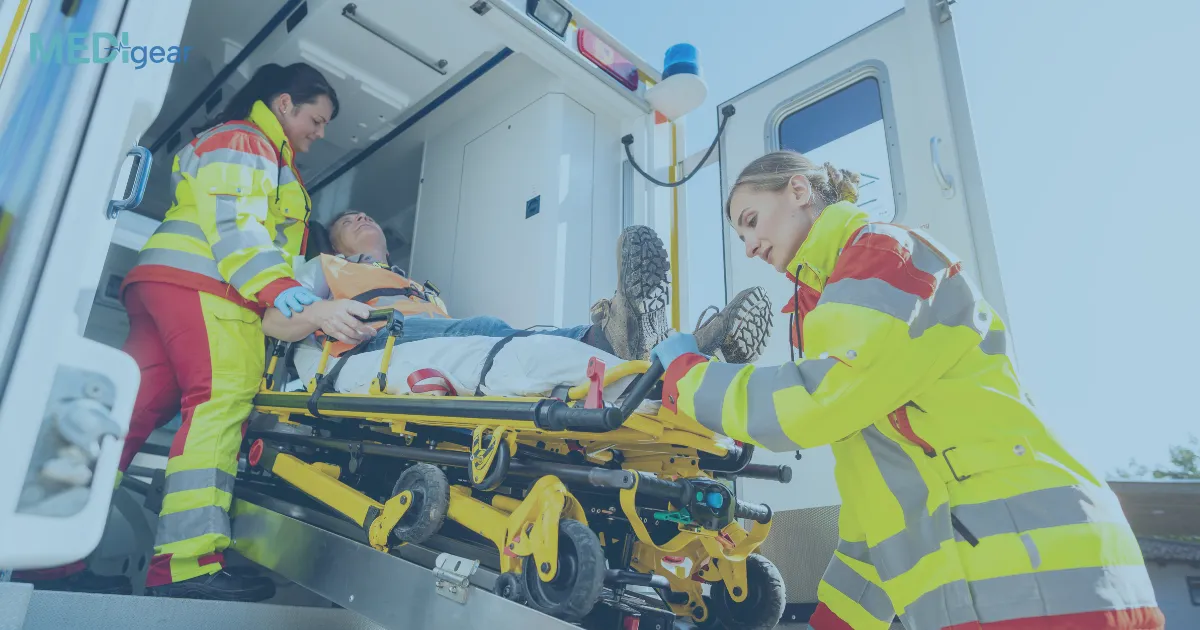 What are the safety features of electric stretchers?