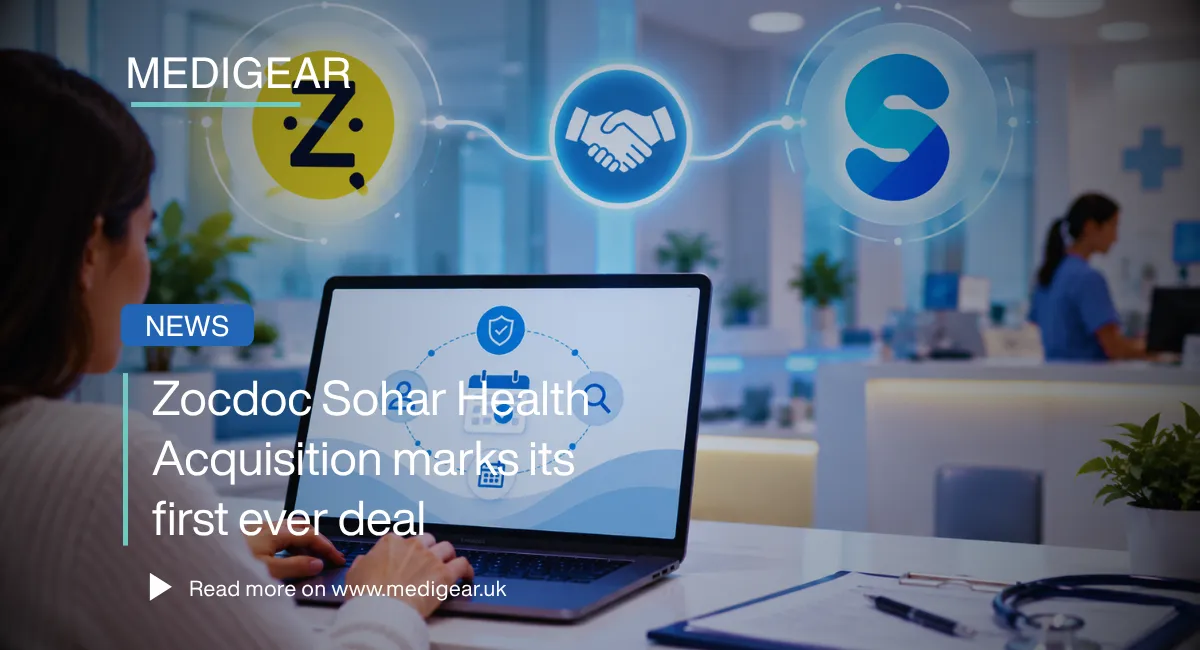 Illustration of the Zocdoc Sohar Health acquisition in 2026, a deal adding insurance eligibility che
