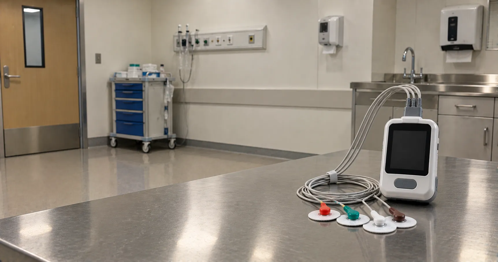 Patient-worn cardiac event monitor with symptom button and electrodes used to capture intermittent p