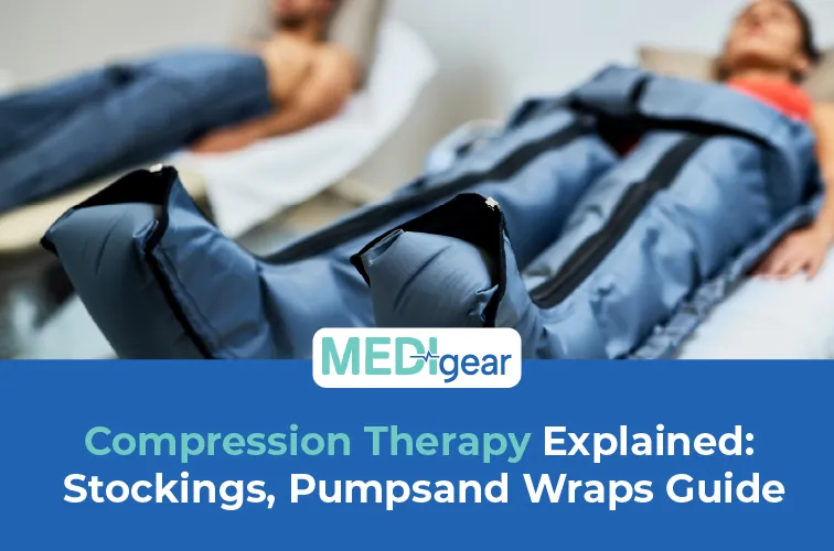 Adjustable velcro compression wrap for easy home application