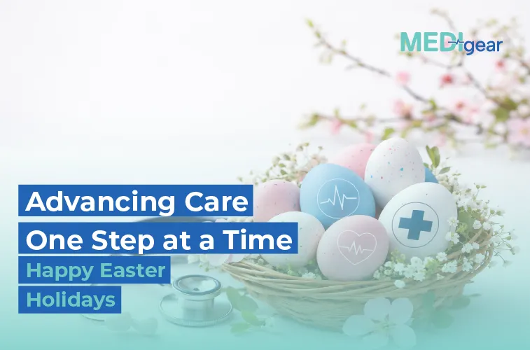 Hospital supply room fully stocked with medical consumables and PPE ahead of Easter public holidays