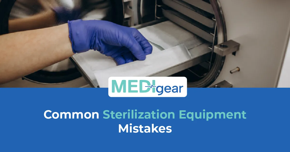 Healthcare staff reviewing sterilization equipment procedures to identify operational mistakes and i