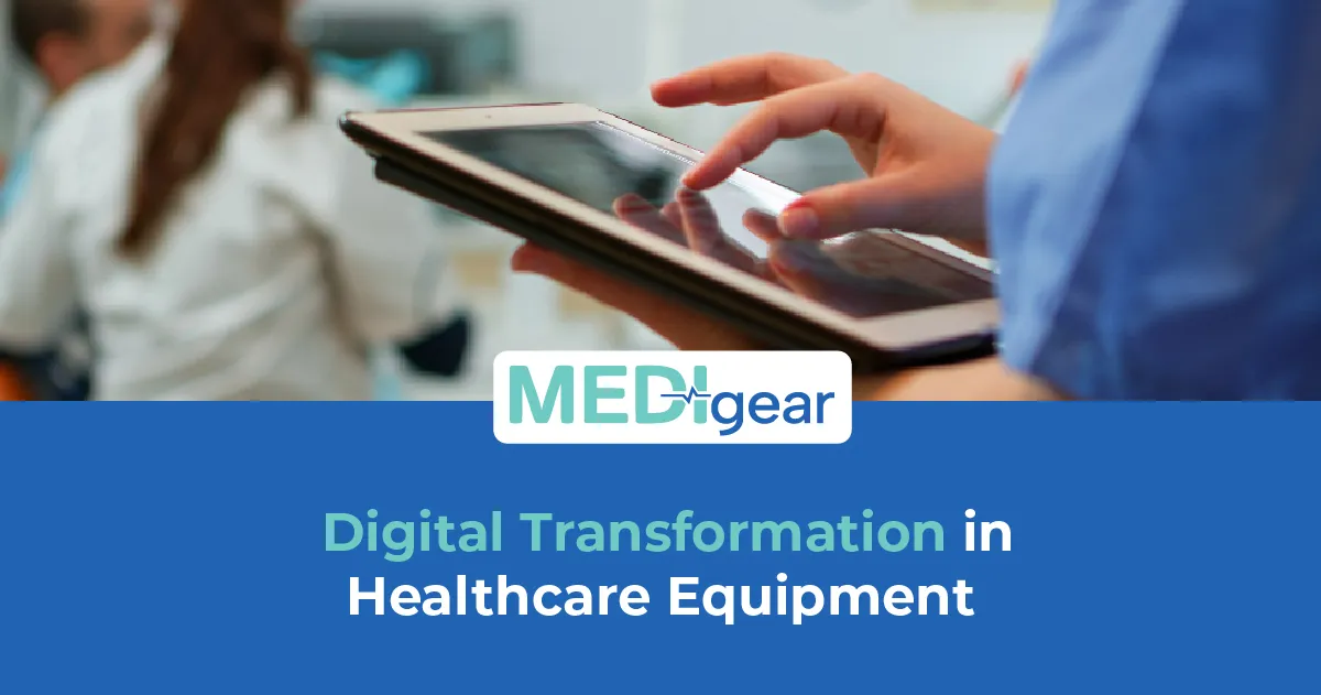 Modern healthcare equipment integrated through digital technologies and connected systems