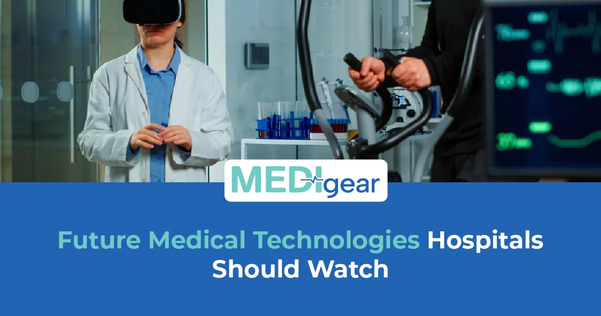Advanced healthcare technologies and connected medical equipment in a modern hospital environment