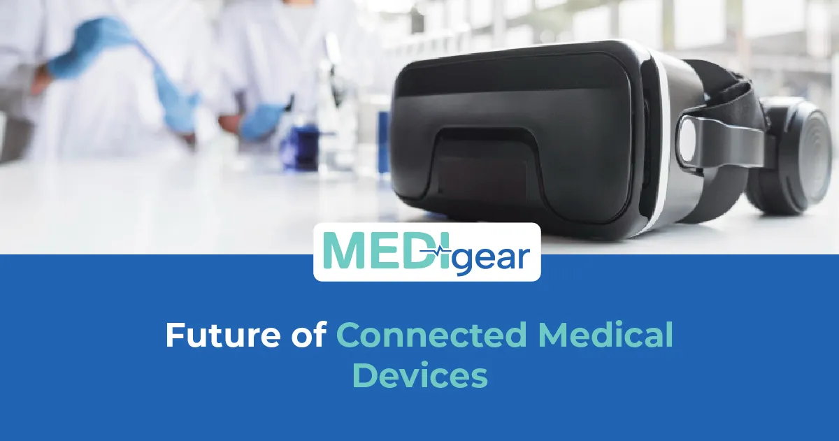 Healthcare professionals using connected medical devices and digital monitoring systems