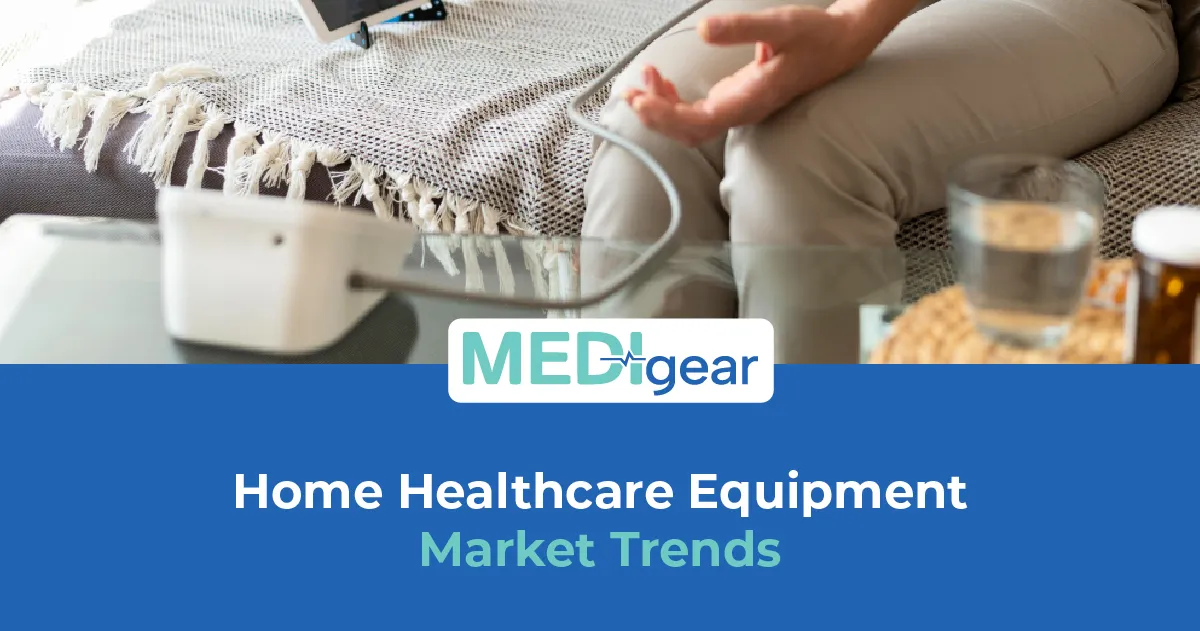 Home healthcare equipment including monitoring and mobility support devices in a residential care en