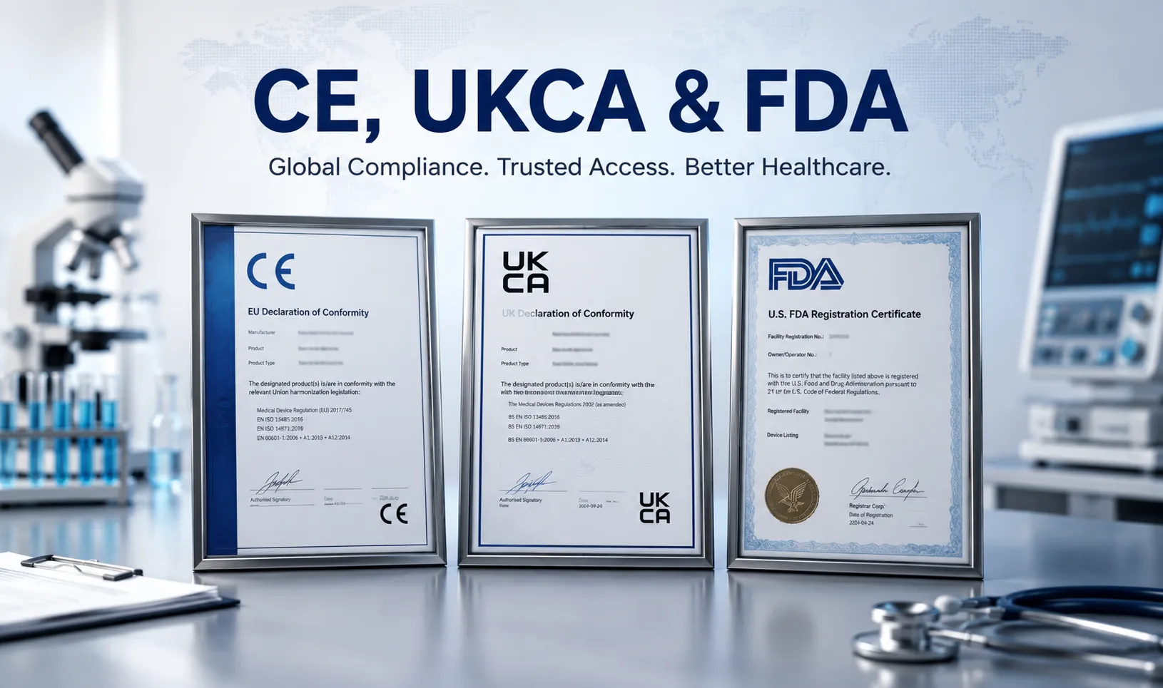 CE, UKCA and FDA Medical Device Certifications  Explained