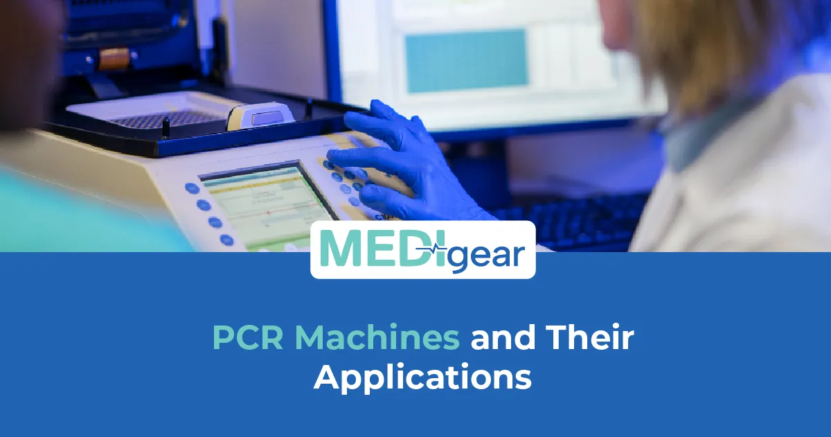 Modern PCR machine used for molecular diagnostics and DNA amplification in healthcare laboratory