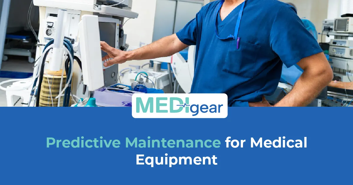 Healthcare equipment monitored through predictive maintenance systems and performance analytics