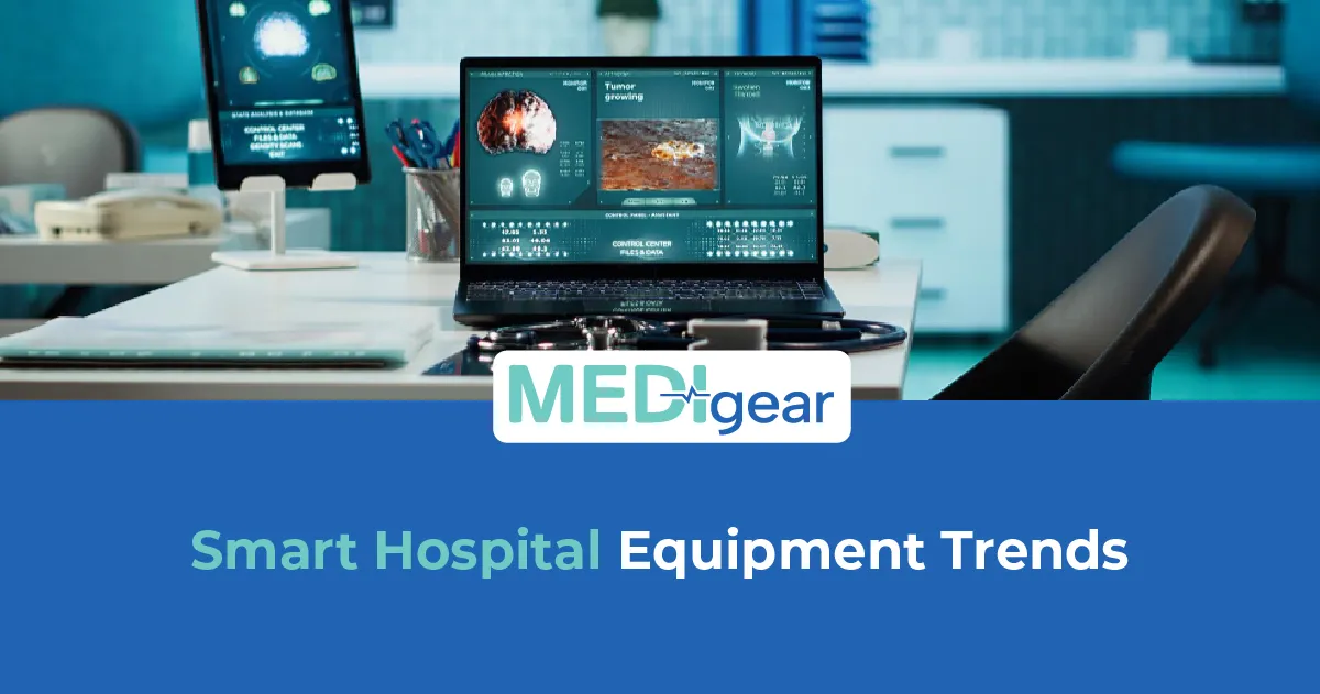 Advanced smart hospital equipment connected through digital healthcare systems