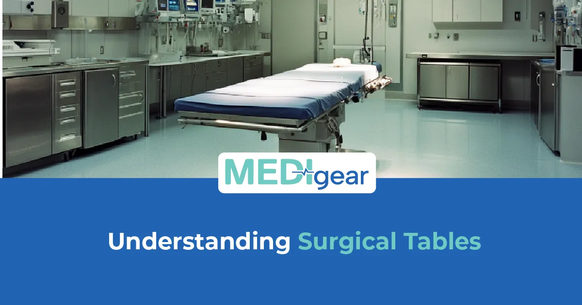 Advanced surgical table with patient positioning controls in a modern hospital operating room