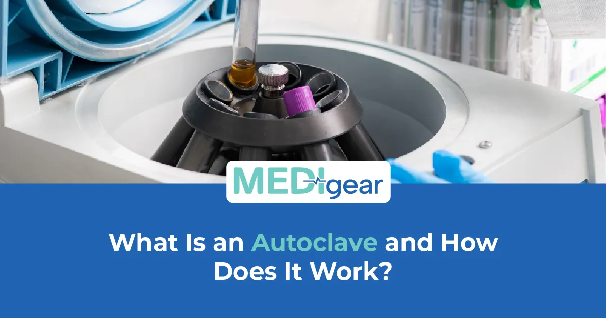 Medical autoclave sterilizing healthcare instruments using pressurized steam
