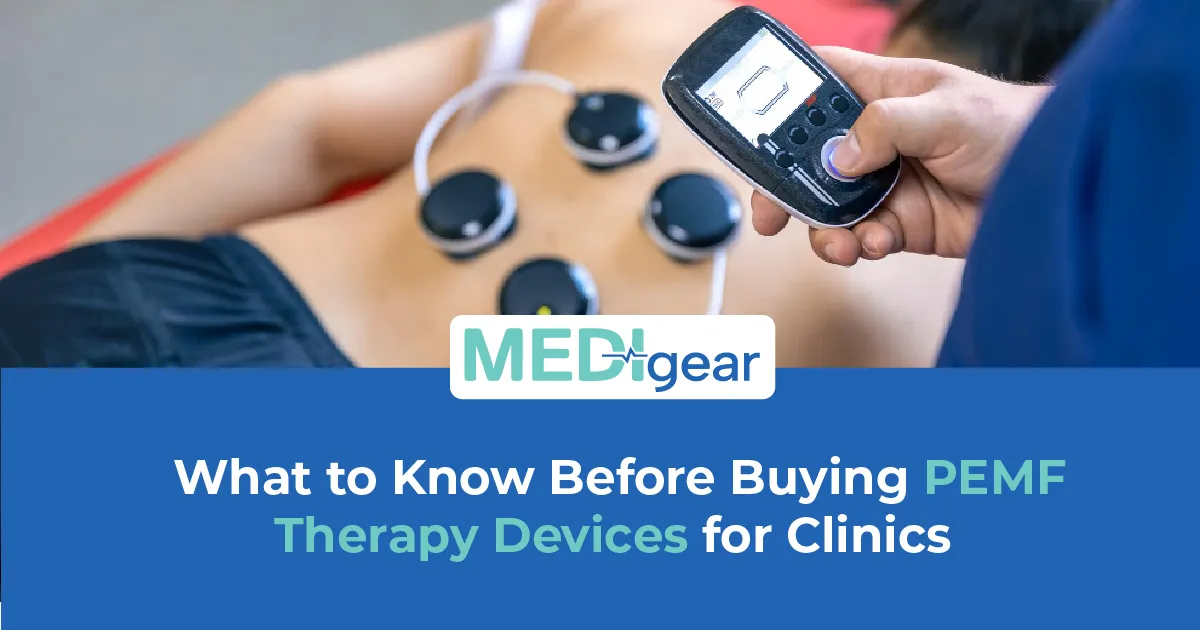 Clinical-grade PEMF therapy device with adjustable frequency and intensity controls and applicator p