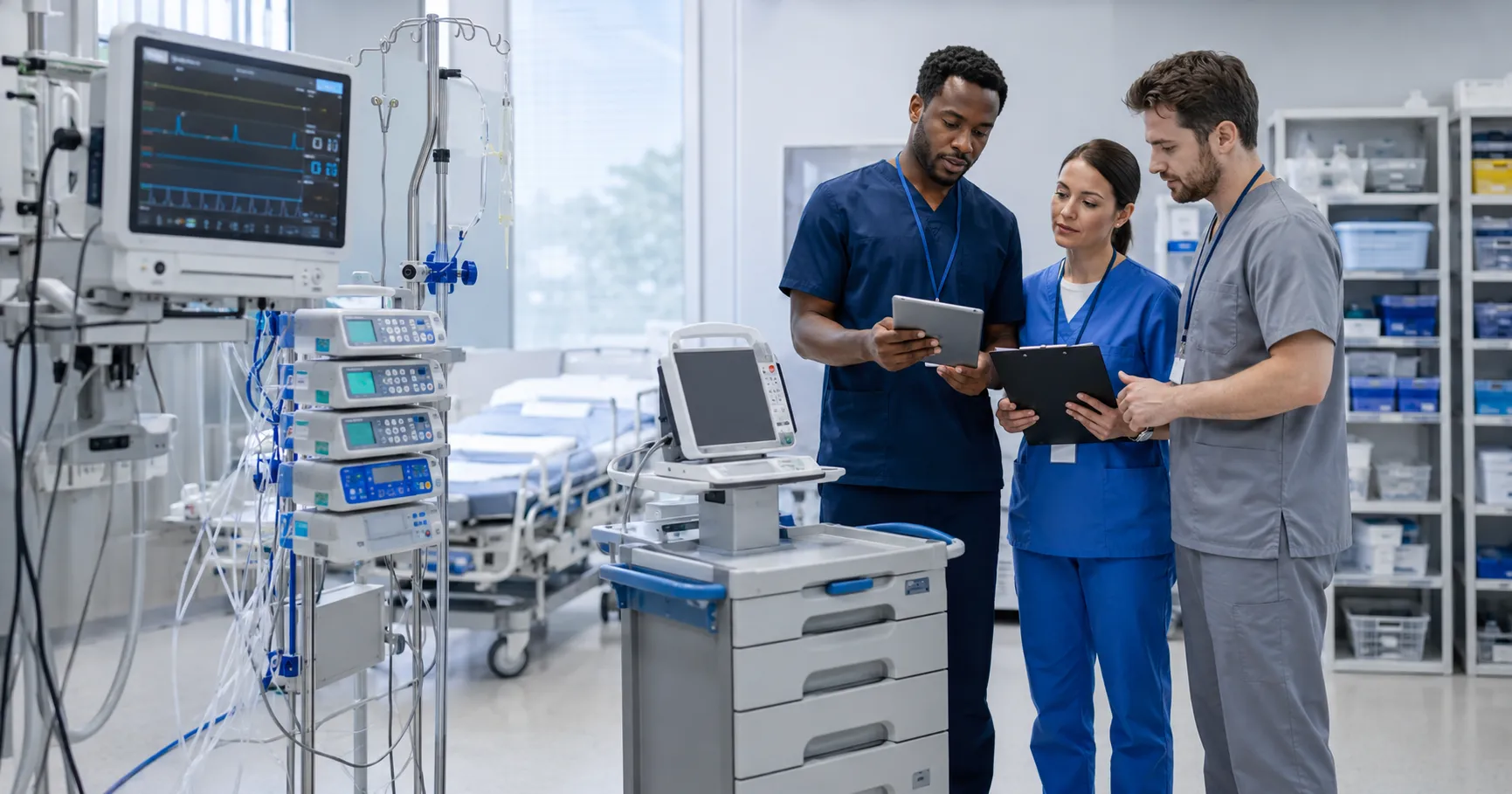 Hospital equipment asset management reviewed by clinical and biomedical team