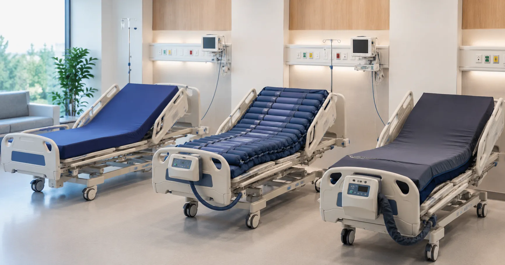 Hospital mattress designed to prevent pressure injuries and provide ergonomic support for bedridden 