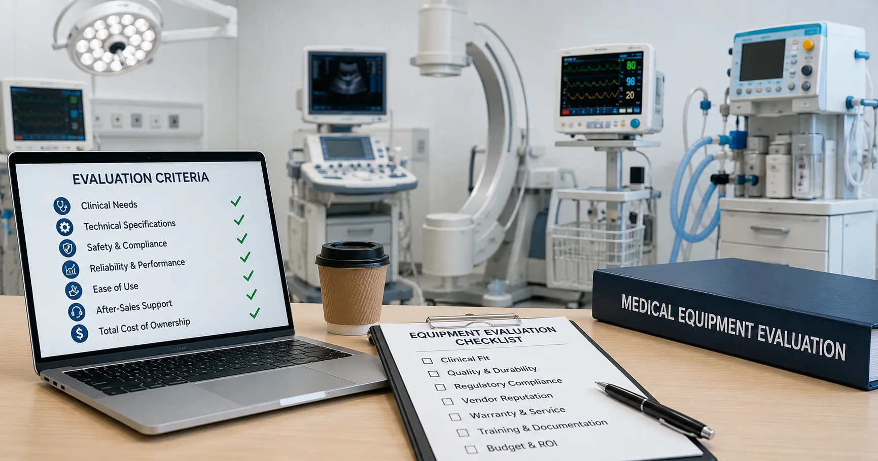 Healthcare buyers evaluating medical equipment specifications before purchase