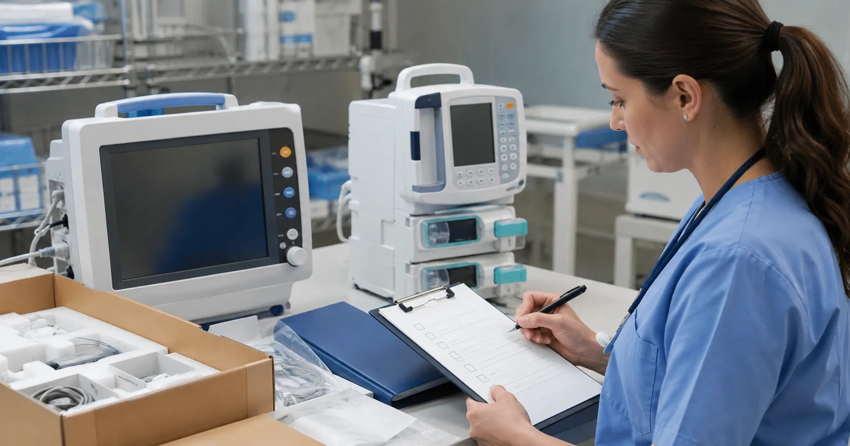 Medical device warranty checklist reviewed by hospital procurement team