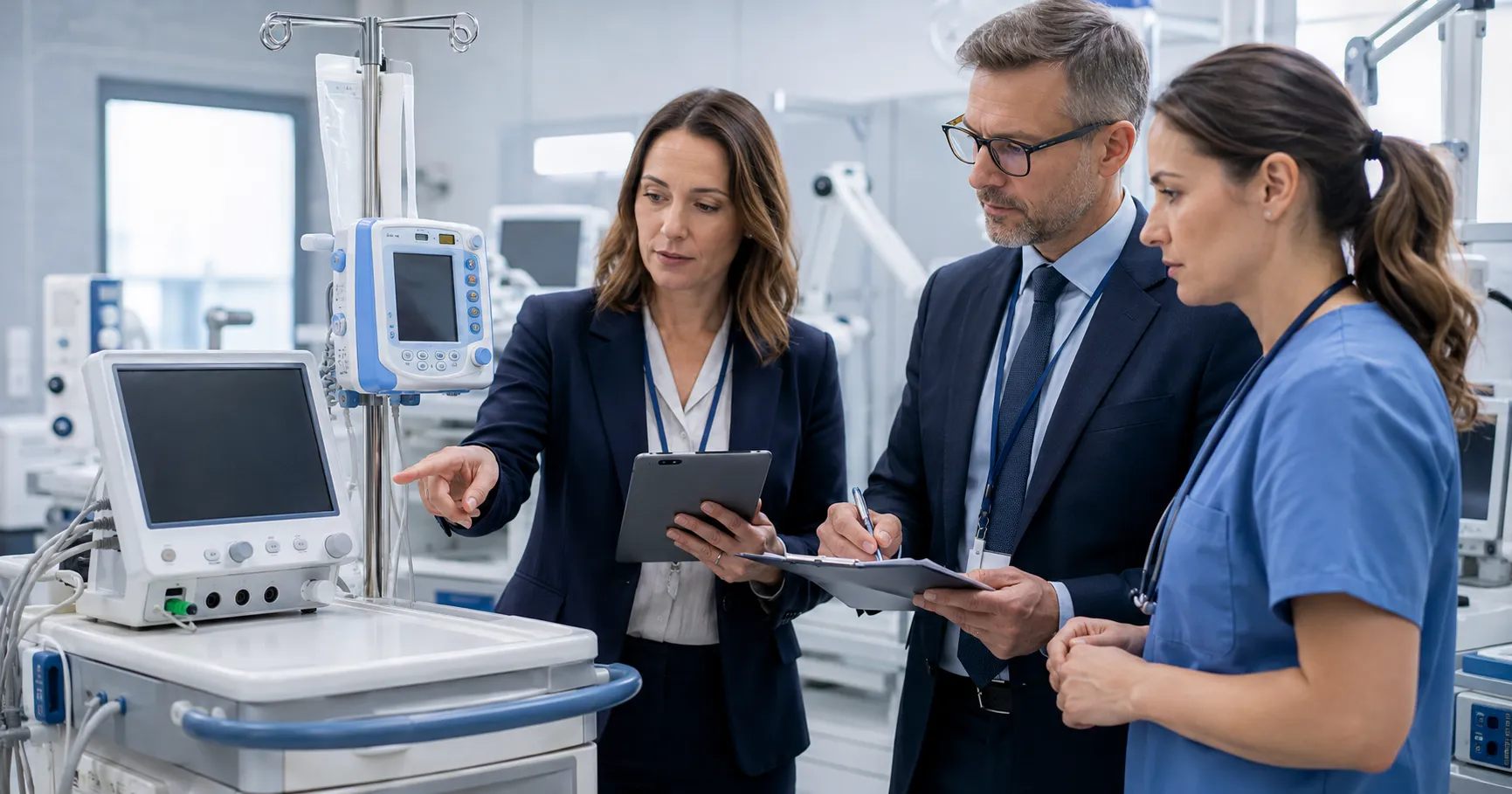 Medical equipment compliance review performed by hospital procurement team