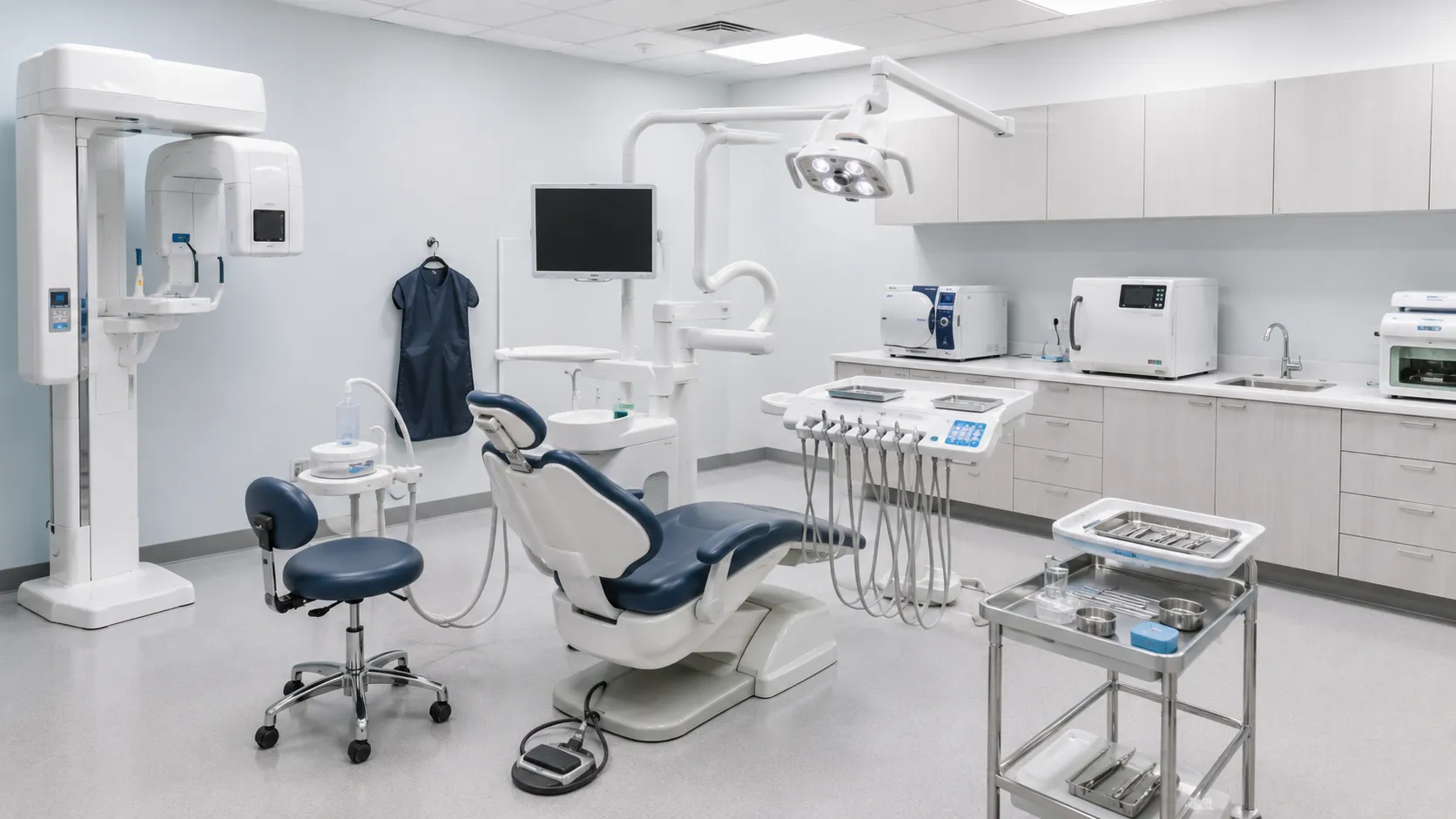 Hospital team reviewing medical equipment requirements for a dental clinic