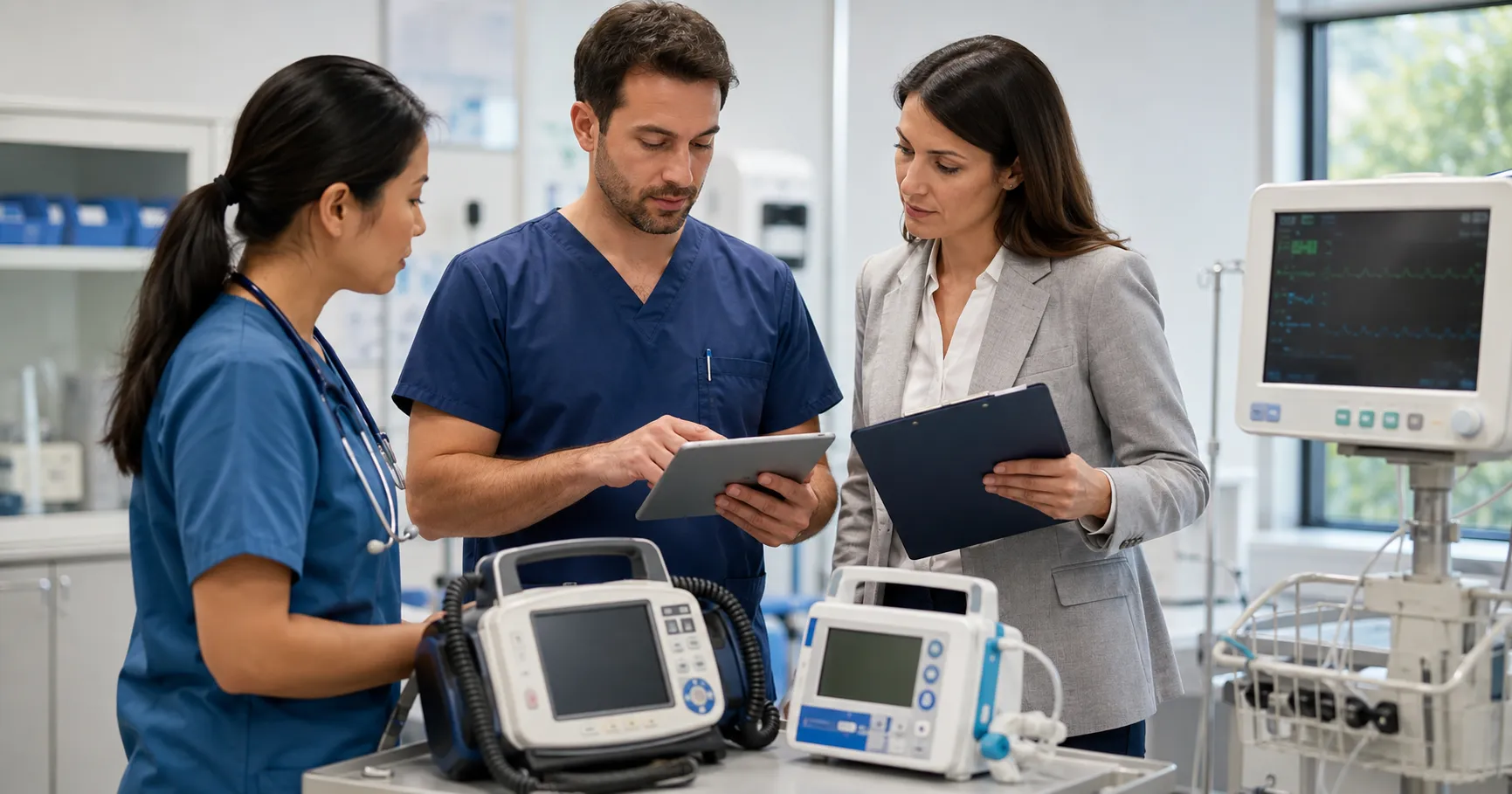 Medical equipment training records reviewed by healthcare team