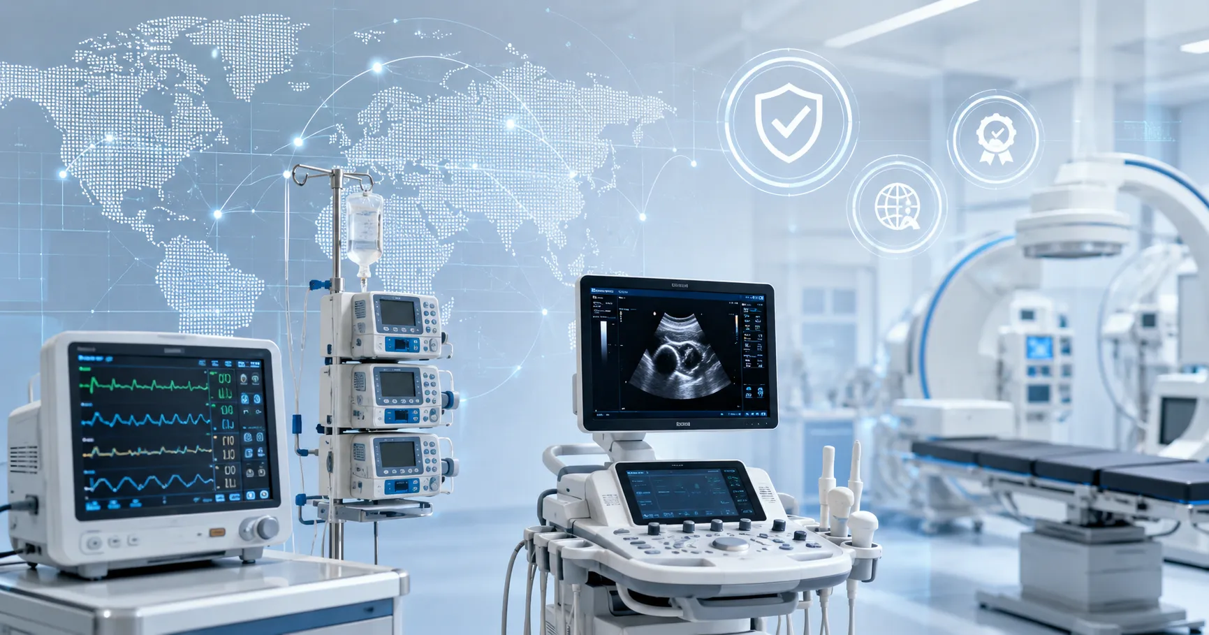 Medical equipment quality standards, compliance documentation, regulatory approvals, laboratory test