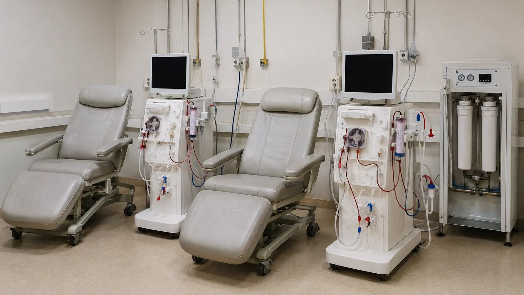 Dialysis equipment in renal centres