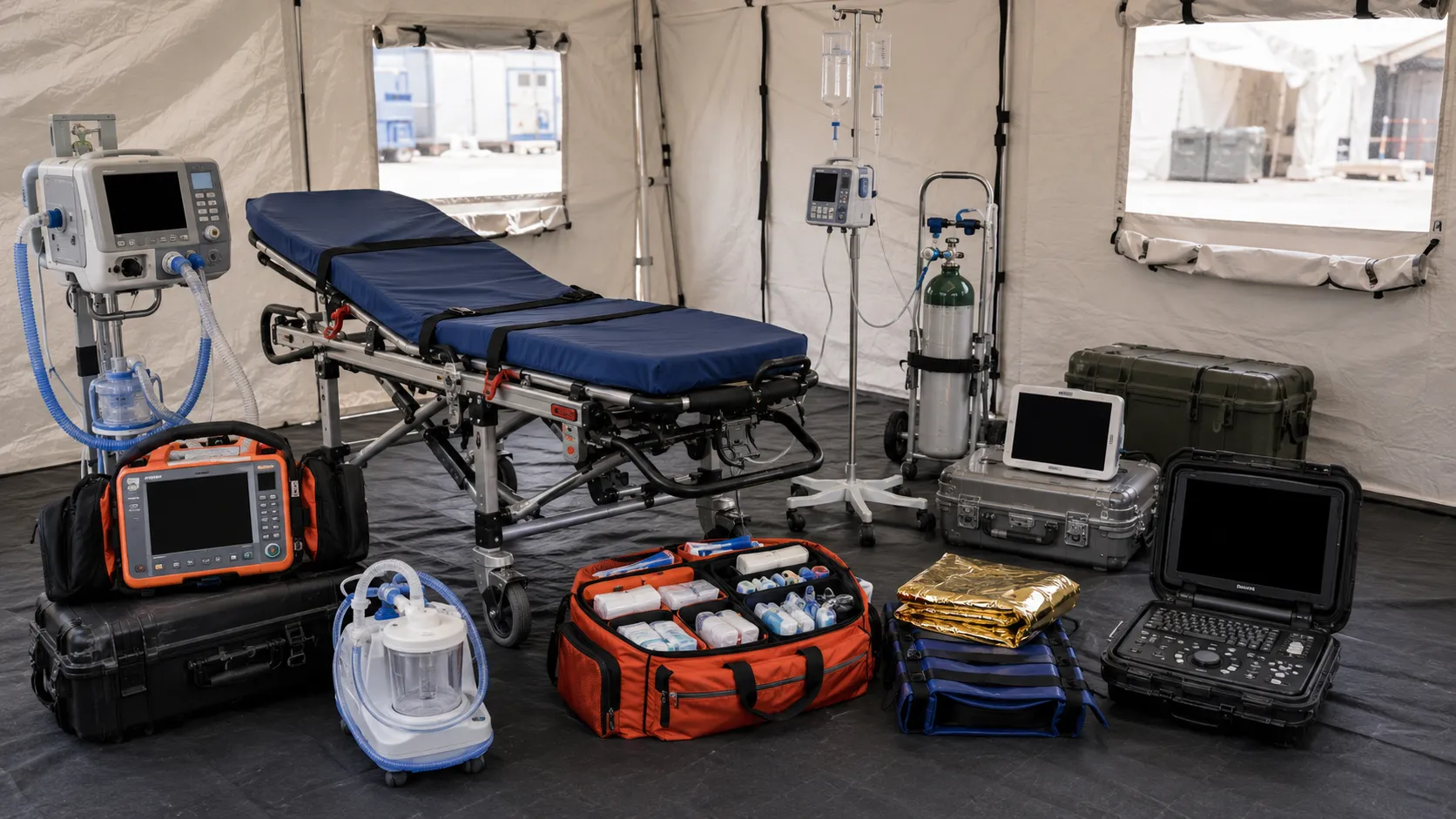 Medical equipment for disaster response.