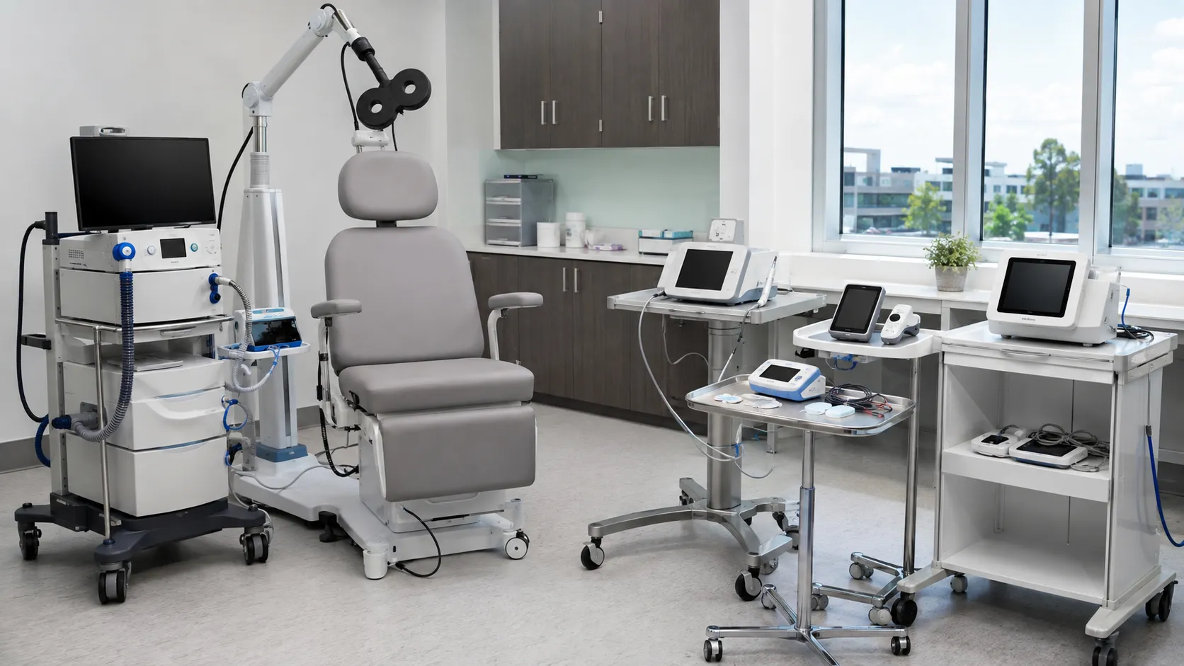 Neurostimulation devices used in hospitals.