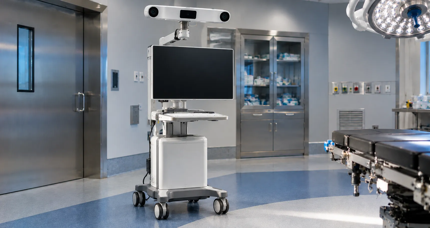 Optical surgical navigation camera tracking marker arrays on instruments while a surgeon views instr